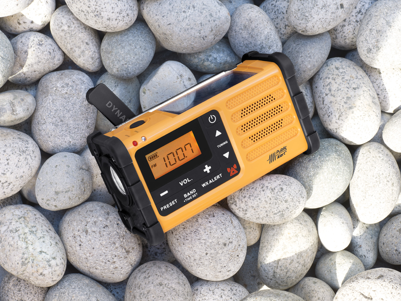 Radio d'urgence AM / FM / Alerte météo solaire et manivelle MMR-88